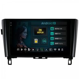 Navigatie 2K Nissan Qashqai J11 / Nissan X-Trail T32 (2013+) 4GB RAM Android 13 Octacore Slot Sim 4G DSP GPS Wi-FI Carplay Android Auto USB Bluetooth Waze Touchscreen 10.36 Inch