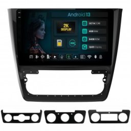Navigatie 2K Skoda Yeti 4GB RAM Android 13 Octacore Slot Sim 4G DSP GPS Wi-FI Carplay Android Auto USB Bluetooth Waze Touchscreen 10.36 Inch