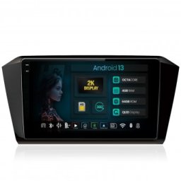 Navigatie 2K Volkswagen Passat B8 4GB RAM Android 13 Octacore Slot Sim 4G DSP GPS Wi-FI Carplay Android Auto USB Bluetooth Waze Touchscreen 10.36 Inch