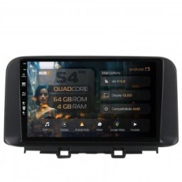 Navigatie Hyundai Kona (2017-2023) 4GB RAM Android 13 Quadcore DSP GPS Wi-FI Carplay Android Auto USB Bluetooth Waze Touchscreen 10.1 inch