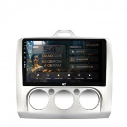 Navigatie Ford Focus MK2 (2004-2011) Clima Manuala 4GB RAM Android 13 Quadcore DSP GPS Wi-FI Carplay Android Auto USB Bluetooth Waze Touchscreen 9 inch