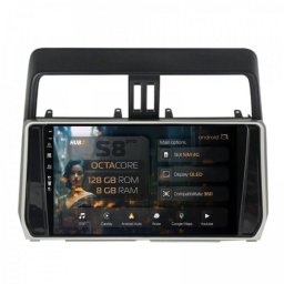 Navigatie Toyota Land Cruiser Prado J150 (2018-2023) 8GB RAM Android 13 Octacore Slot Sim 4G DSP GPS Wi-FI Carplay Android Auto USB Bluetooth Waze Touchscreen 10.1 Inch