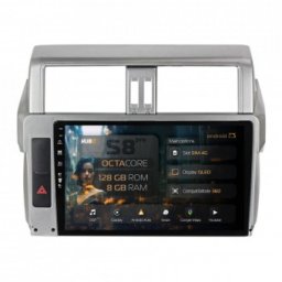 Navigatie Toyota Land Cruiser Prado J150 (2014-2016) 8GB RAM Android 13 Octacore Slot Sim 4G DSP GPS Wi-FI Carplay Android Auto USB Bluetooth Waze Touchscreen 10.1 Inch