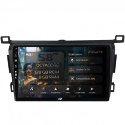 Navigatie Toyota RAV4 (2013-2018) 8GB RAM Android 13 Octacore Slot Sim 4G DSP GPS Wi-FI Carplay Android Auto USB Bluetooth Waze Touchscreen 9 Inch