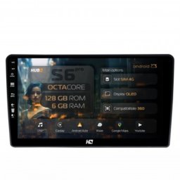 Navigatie Hyundai I40 (2012-2020) 6GB RAM Android 13 Octacore Slot Sim 4G DSP GPS Wi-FI Carplay Android Auto USB Bluetooth Waze Touchscreen 9 Inch