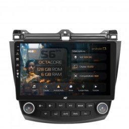 Navigatie Honda Accord 7 (2005-2008) 6GB RAM Android 13 Octacore Slot Sim 4G DSP GPS Wi-FI Carplay Android Auto USB Bluetooth Waze Touchscreen 10.1 Inch