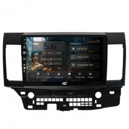Navigatie Mitsubishi Lancer (2007-2016) 6GB RAM Android 13 GPS Wi-FI Carplay Android Auto USB Bluetooth Radio Waze Touchscreen 10.1 inch