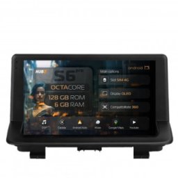 Navigatie Audi Q3 (2011-2018) 6GB RAM Android 13 Octacore Slot Sim 4G DSP GPS Wi-FI Carplay Android Auto USB Bluetooth Waze Touchscreen 9 Inch