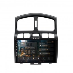 Navigatie Hyundai Santa Fe (2001-2005) 8GB RAM Android 13 Octacore Slot Sim 4G DSP GPS Wi-FI Carplay Android Auto USB Bluetooth Waze Touchscreen 9 Inch
