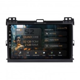 Navigatie Toyota Prado J120 (2002 - 2010) 2GB RAM Android 13 GPS Wi-FI Carplay Android Auto USB Bluetooth Radio Waze Touchscreen 9 inch