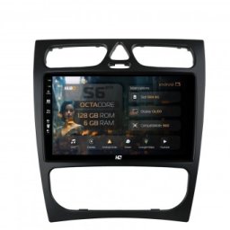 Navigatie Mercedes Benz C-Class W203 (2000-2005) 6GB RAM Android 13 Octacore Slot Sim 4G DSP GPS Wi-FI Carplay Android Auto USB Bluetooth Waze Touchscreen 9 Inch