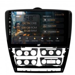 Navigatie Skoda Octavia 2 8GB RAM Android 13 Octacore Slot Sim 4G DSP GPS Wi-FI Carplay Android Auto USB Bluetooth Waze Touchscreen 10.1 Inch