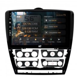 Navigatie Skoda Octavia 2 6GB RAM Android 13 Octacore Slot Sim 4G DSP GPS Wi-FI Carplay Android Auto USB Bluetooth Waze Touchscreen 10.1 Inch
