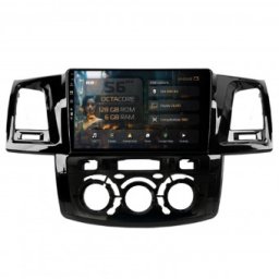 Navigatie Toyota Hilux (2008-2014) Clima Manuala 6GB RAM Android 13 Octacore Slot Sim 4G DSP GPS Wi-FI Carplay Android Auto USB Bluetooth Waze Touchscreen 9 Inch