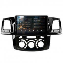 Navigatie Toyota Hilux (2008-2014) Clima Manuala 8GB RAM Android 13 Octacore Slot Sim 4G DSP GPS Wi-FI Carplay Android Auto USB Bluetooth Waze Touchscreen 9 Inch