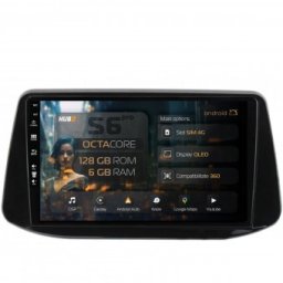 Navigatie Hyundai I30 (2017-2022) 6GB RAM Android 13 Octacore Slot Sim 4G DSP GPS Wi-FI Carplay Android Auto USB Bluetooth Waze Touchscreen 9 Inch