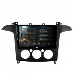 Navigatie Ford S-MAX (2006-2015) Clima Manuala 8GB RAM Android 13 Octacore Slot Sim 4G DSP GPS Wi-FI Carplay Android Auto USB Bluetooth Waze Touchscreen 9 Inch