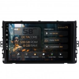 Navigatie Volkswagen Polo (2018+) 8GB RAM Android 13 Octacore Slot Sim 4G DSP GPS Wi-FI Carplay Android Auto USB Bluetooth Waze Touchscreen 9 Inch