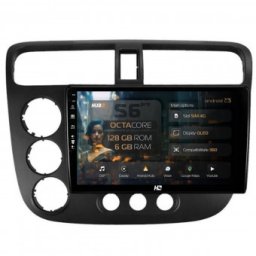 Navigatie Honda Civic (1998-2005) 6GB RAM Android 13 Octacore Slot Sim 4G DSP GPS Wi-FI Carplay Android Auto USB Bluetooth Waze Touchscreen 9 Inch