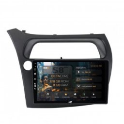 Navigatie Honda Civic Hatchback (2006-2011) 8GB RAM Android 13 Octacore Slot Sim 4G DSP GPS Wi-FI Carplay Android Auto USB Bluetooth Waze Touchscreen 9 Inch