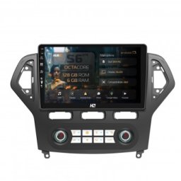 Navigatie Ford Mondeo (2007-2010) Clima Automata 6GB RAM Android 13 Octacore Slot Sim 4G DSP GPS Wi-FI Carplay Android Auto USB Bluetooth Waze Touchscreen 10.1 Inch