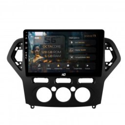 Navigatie Ford Mondeo (2007-2010) Clima Manuala 6GB RAM Android 13 Octacore Slot Sim 4G DSP GPS Wi-FI Carplay Android Auto USB Bluetooth Waze Touchscreen 10.1 Inch