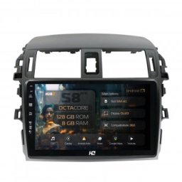 Navigatie Toyota Corolla (2007-2013) 8GB RAM Android 13 Octacore Slot Sim 4G DSP GPS Wi-FI Carplay Android Auto USB Bluetooth Waze Touchscreen 9 Inch