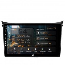 Navigatie Hyundai I30 (2012-2016) 4GB RAM Android 13 Octacore Slot Sim 4G DSP GPS Wi-FI Carplay Android Auto USB Bluetooth Waze Touchscreen 9 inch