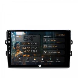 Navigatie Dacia Dokker / Lodgy / Logan / Sandero /Spring / Renault Captur 4GB RAM Android 13 Octacore Slot Sim 4G DSP GPS Wi-FI Carplay Android Auto USB Bluetooth Waze Touchscreen 9 inch