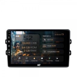 Navigatie Dacia Dokker / Lodgy / Logan / Sandero /Spring / Renault Captur 2GB RAM Android 13 GPS Wi-FI Carplay Android Auto USB Bluetooth Radio Waze Touchscreen 9 inch