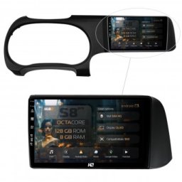 Navigatie Hyundai I10 (2020+) 8GB RAM Android 13 Octacore Slot Sim 4G DSP GPS Wi-FI Carplay Android Auto USB Bluetooth Waze Touchscreen 9 Inch