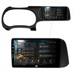 Navigatie Hyundai I10 (2020+) 6GB RAM Android 13 Octacore Slot Sim 4G DSP GPS Wi-FI Carplay Android Auto USB Bluetooth Waze Touchscreen 9 Inch
