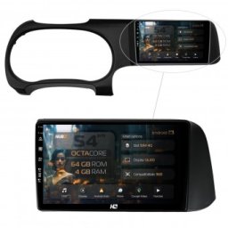 Navigatie Hyundai I10 (2020+) 4GB RAM Android 13 Octacore Slot Sim 4G DSP GPS Wi-FI Carplay Android Auto USB Bluetooth Waze Touchscreen 9 inch