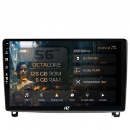 Navigatie Peugeot 407 (2004-2011) 6GB RAM Android 13 Octacore Slot Sim 4G DSP GPS Wi-FI Carplay Android Auto USB Bluetooth Waze Touchscreen 9 Inch
