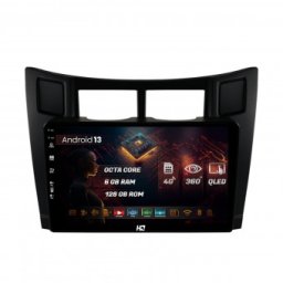 Navigatie Toyota Yaris (2005-2012) 6GB RAM Android 13 Octacore Slot Sim 4G DSP GPS Wi-FI Carplay Android Auto USB Bluetooth Waze Touchscreen 9 Inch