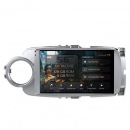 Navigatie Toyota Yaris (2010-2018) 6GB RAM Android 13 Octacore Slot Sim 4G DSP GPS Wi-FI Carplay Android Auto USB Bluetooth Waze Touchscreen 9 Inch