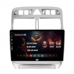 Navigatie Peugeot 307 (2001-2008) 6GB RAM Android 13 Octacore Slot Sim 4G DSP GPS Wi-FI Carplay Android Auto USB Bluetooth Waze Touchscreen 9 Inch