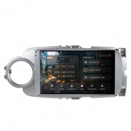 Navigatie Toyota Yaris (2010-2018) 8GB RAM Android 13 Octacore Slot Sim 4G DSP GPS Wi-FI Carplay Android Auto USB Bluetooth Waze Touchscreen 9 Inch