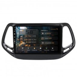 Navigatie Jeep Compass (2016+) 8GB RAM Android 13 Octacore Slot Sim 4G DSP GPS Wi-FI Carplay Android Auto USB Bluetooth Waze Touchscreen 10.1 Inch