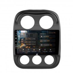 Navigatie Jeep Compass (2009-2016) 8GB RAM Android 13 Octacore Slot Sim 4G DSP GPS Wi-FI Carplay Android Auto USB Bluetooth Waze Touchscreen 10.1 Inch