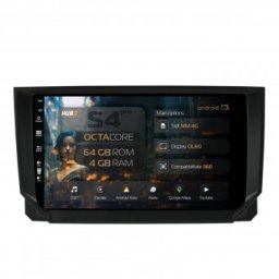 Navigatie Seat Ibiza (2017+) 4GB RAM Android 13 Octacore Slot Sim 4G DSP GPS Wi-FI Carplay Android Auto USB Bluetooth Waze Touchscreen 9 inch