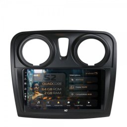 Navigatie Dacia Logan II / Sandero II / Stepway (2012-2020) 2GB RAM Android 13 GPS Wi-FI Carplay Android Auto USB Bluetooth Radio Waze Touchscreen 9 inch