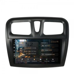 Navigatie Dacia Logan II / Sandero II / Stepway (2012-2020) 2GB RAM Android 13 GPS Wi-FI Carplay Android Auto USB Bluetooth Radio Waze Touchscreen 9 inch