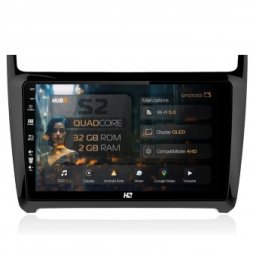 Navigatie Volkswagen Polo (2009+) 2GB RAM Android 13 GPS Wi-FI Carplay Android Auto USB Bluetooth Radio Waze Touchscreen 9 inch