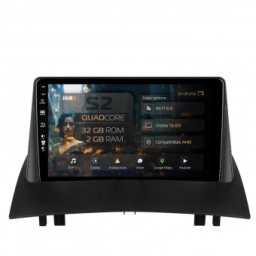 Navigatie Renault Megane 2 (2002-2009) 2GB RAM Android 13 GPS Wi-FI Carplay Android Auto USB Bluetooth Radio Waze Touchscreen 9 inch