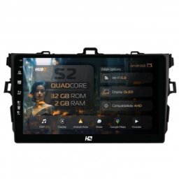 Navigatie Toyota Corolla (2007-2013) 2GB RAM Android 13 GPS Wi-FI Carplay Android Auto USB Bluetooth Radio Waze Touchscreen 9 inch