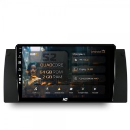 Navigatie BMW Seria 5 E39 / X5 E53 / Seria 7 E38 2GB RAM Android 13 GPS Wi-FI Carplay Android Auto USB Bluetooth Radio Waze Touchscreen 9 inch
