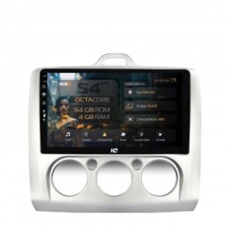 Navigatie Ford Focus MK2 (2004-2011) Clima Manuala 4GB RAM Android 13 Octacore Slot Sim 4G DSP GPS Wi-FI Carplay Android Auto USB Bluetooth Waze Touchscreen 9 inch