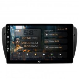 Navigatie Seat Ibiza (2009-2013) 8GB RAM Android 13 Octacore Slot Sim 4G DSP GPS Wi-FI Carplay Android Auto USB Bluetooth Waze Touchscreen 9 Inch