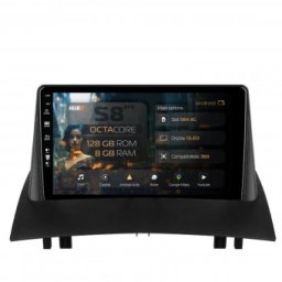 Navigatie Renault Megane 2 (2002-2009) 8GB RAM Android 13 Octacore Slot Sim 4G DSP GPS Wi-FI Carplay Android Auto USB Bluetooth Waze Touchscreen 9 Inch